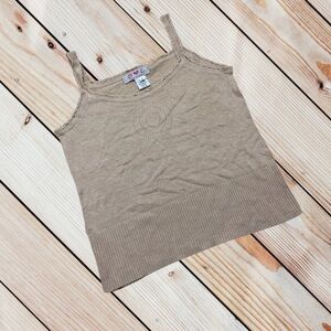 D&L size 10 (42) tan 100% cotton made in Italy cami